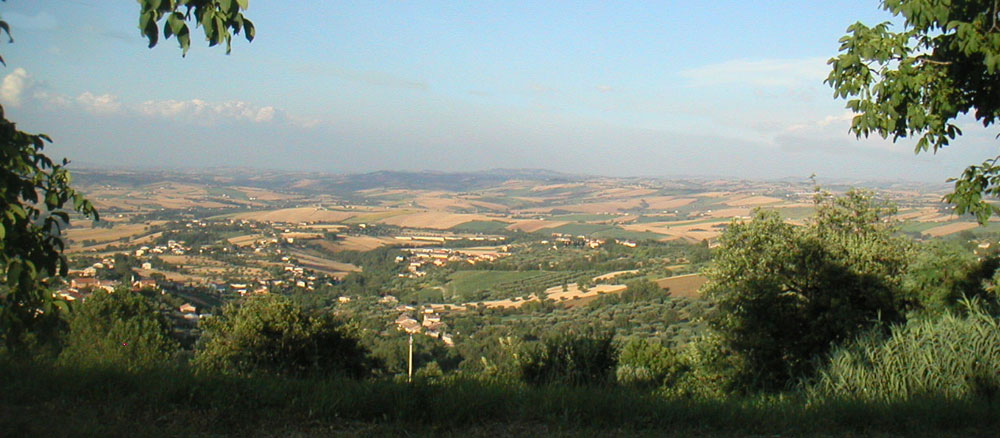 Le Marche The Marches Rollings hills looking towards the adriatic